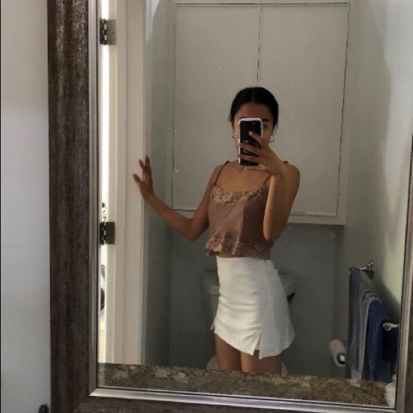 SOLD White Mini Skort - Picture 5 of 5